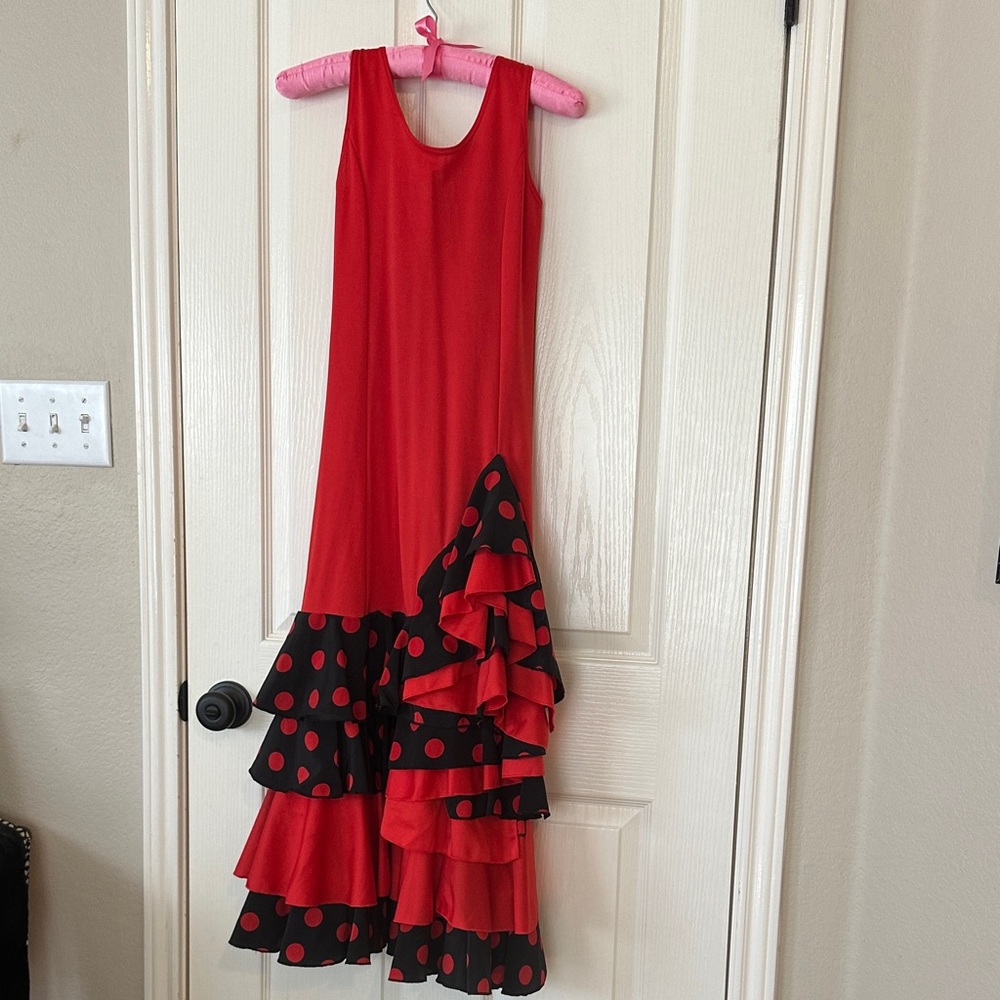 Kids Flamenco Dance  with Ruffled Layers